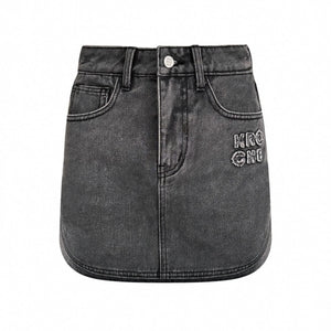 A Line Denim Skirt Set-Up
