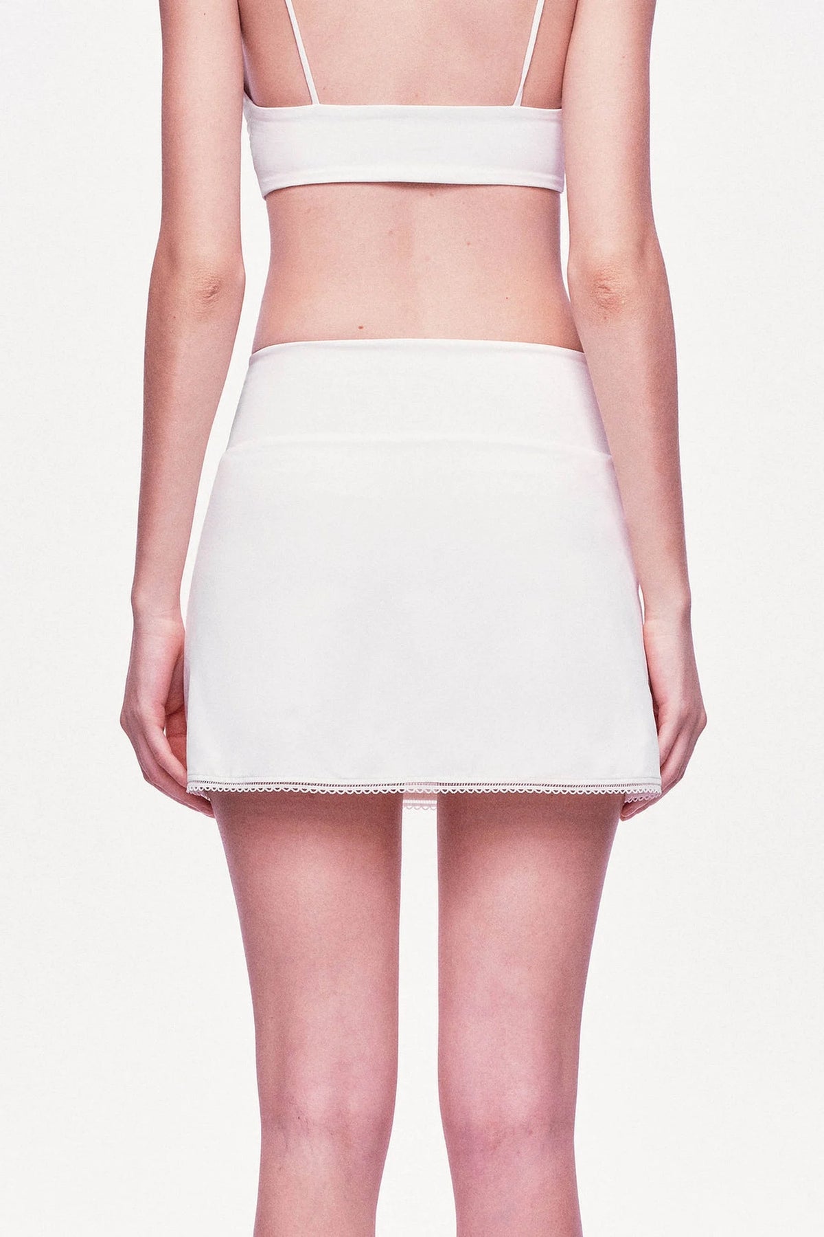 A-Line Elastic Waist Tennis Short Skirt