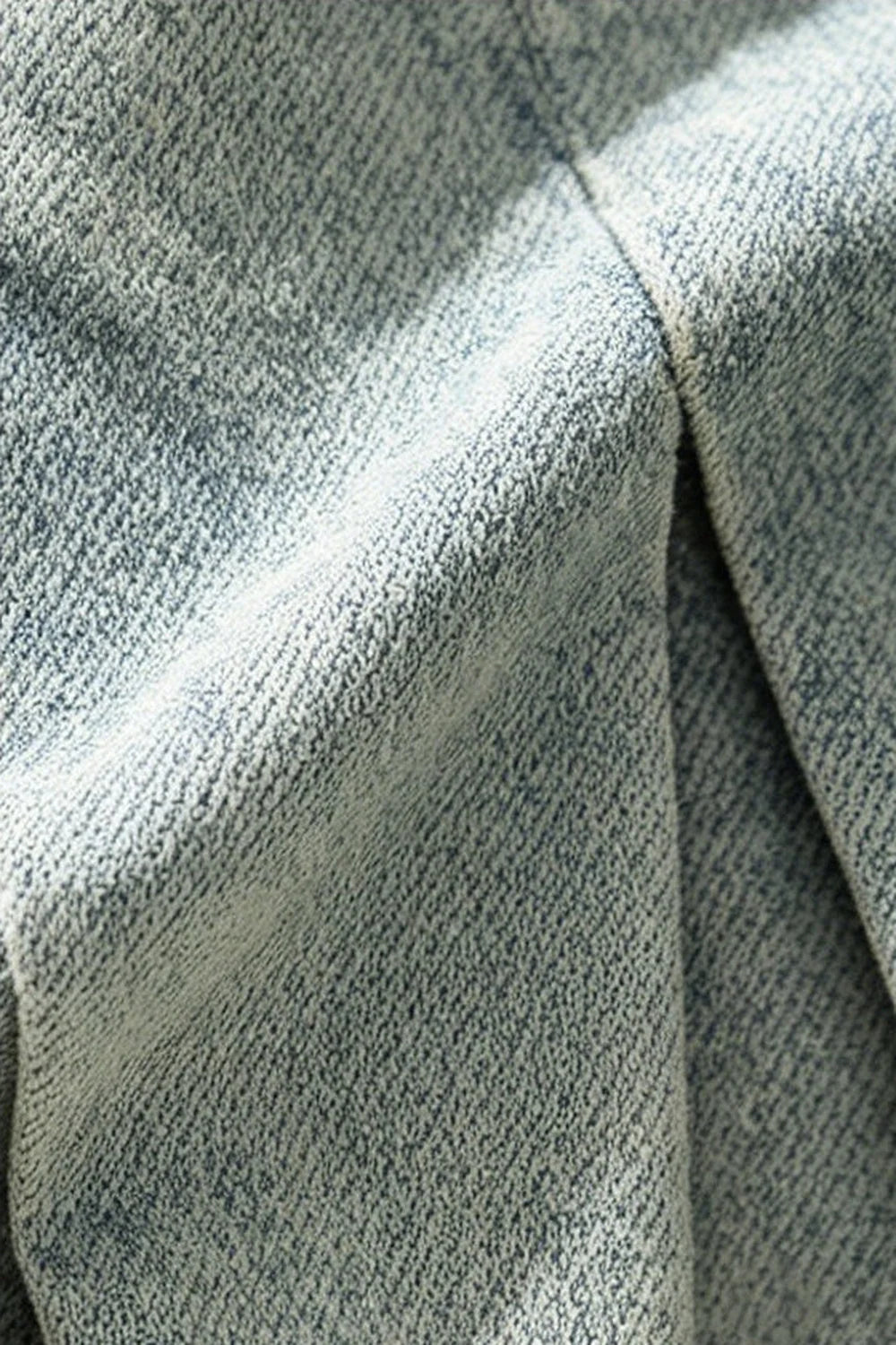 A-Line Pleated Denim Skirt