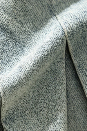 A-Line Pleated Denim Skirt
