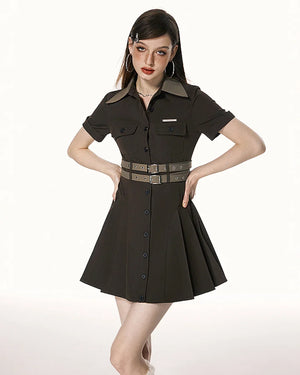 A Line Pleated Dress