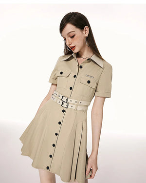 A Line Pleated Dress