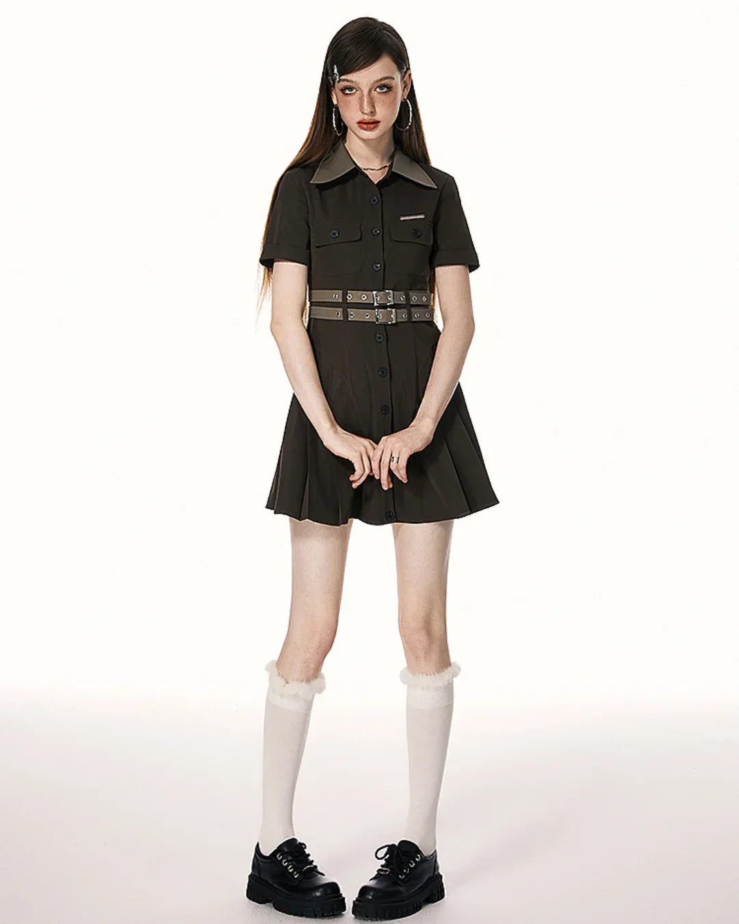 A Line Pleated Dress