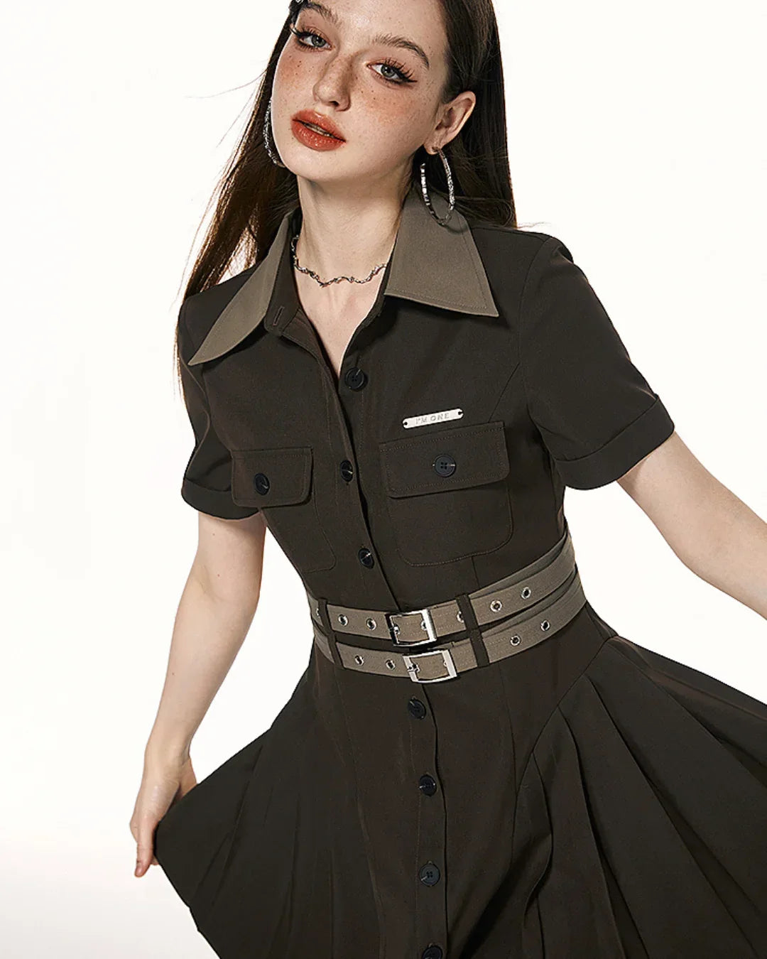 A Line Pleated Dress