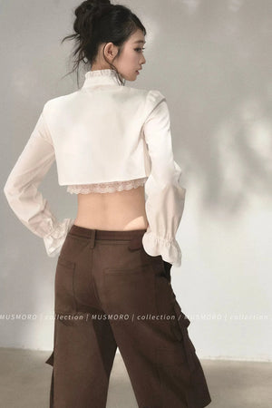 Accordion Pleated Court Blouse