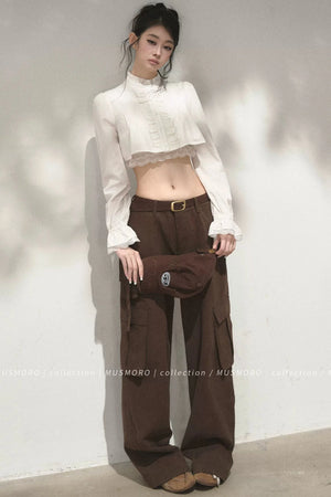Accordion Pleated Court Blouse