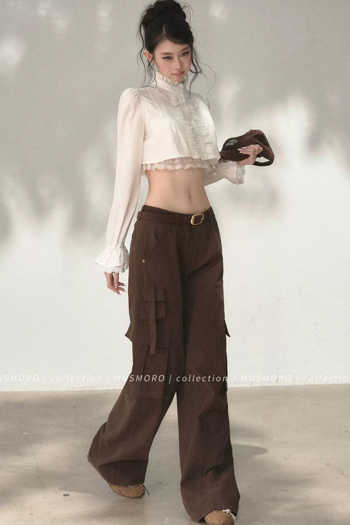 Accordion Pleated Court Blouse
