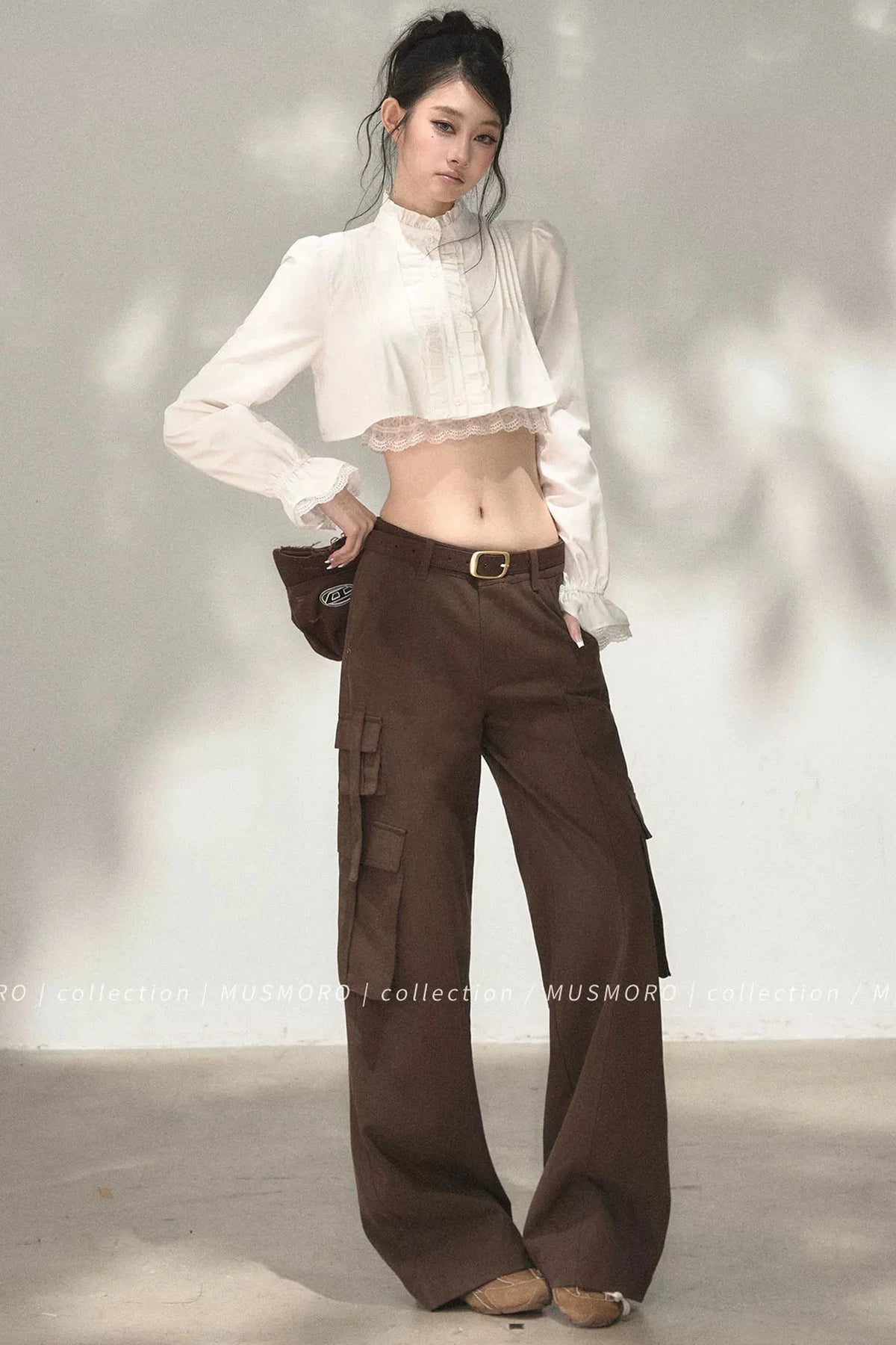 Accordion Pleated Court Blouse