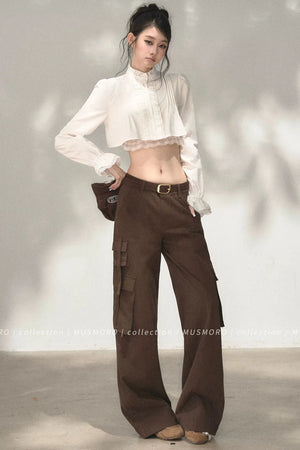 Accordion Pleated Court Blouse