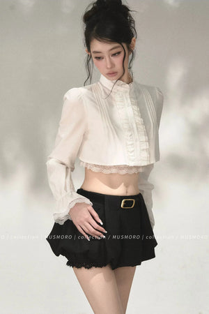 Accordion Pleated Court Blouse