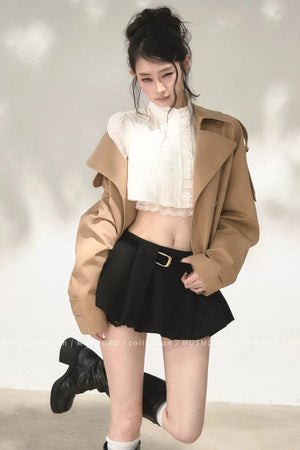 Accordion Pleated Court Blouse