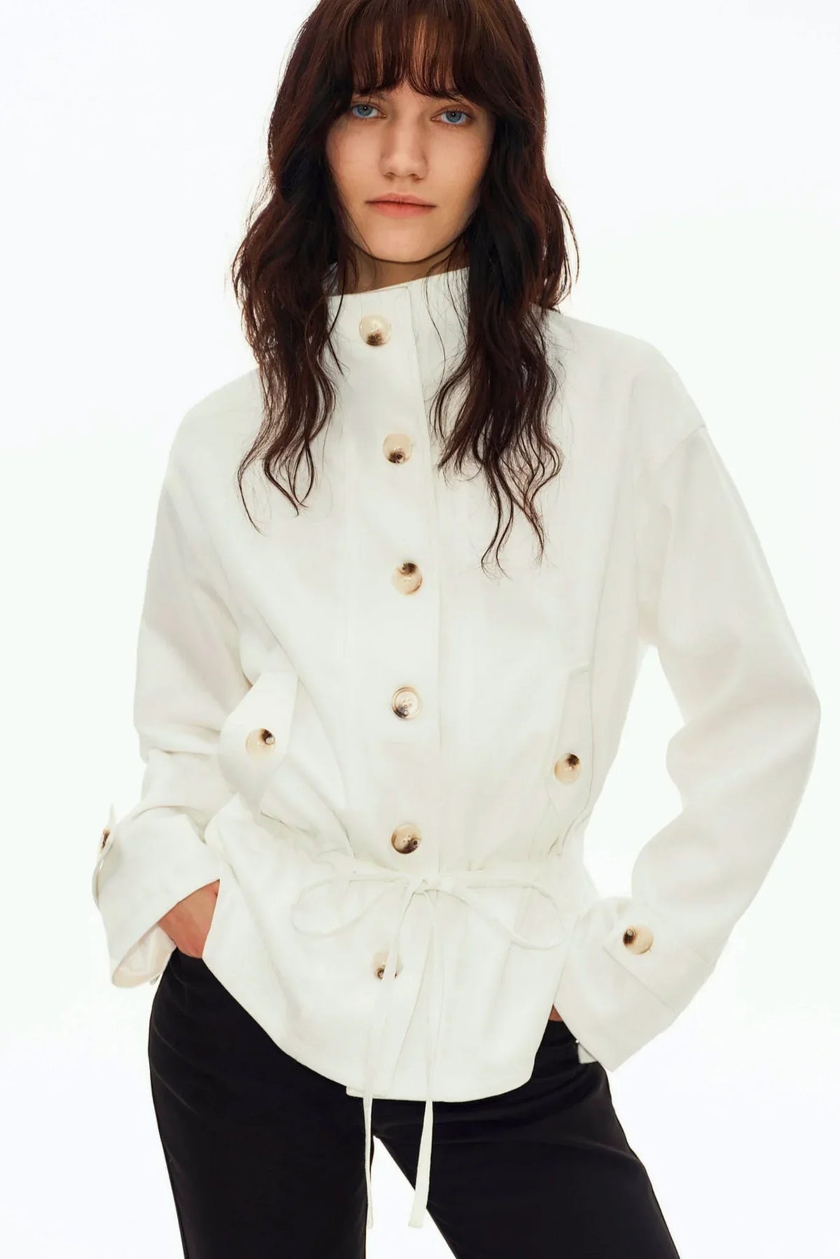 Acetate Blend Slimming Jacket