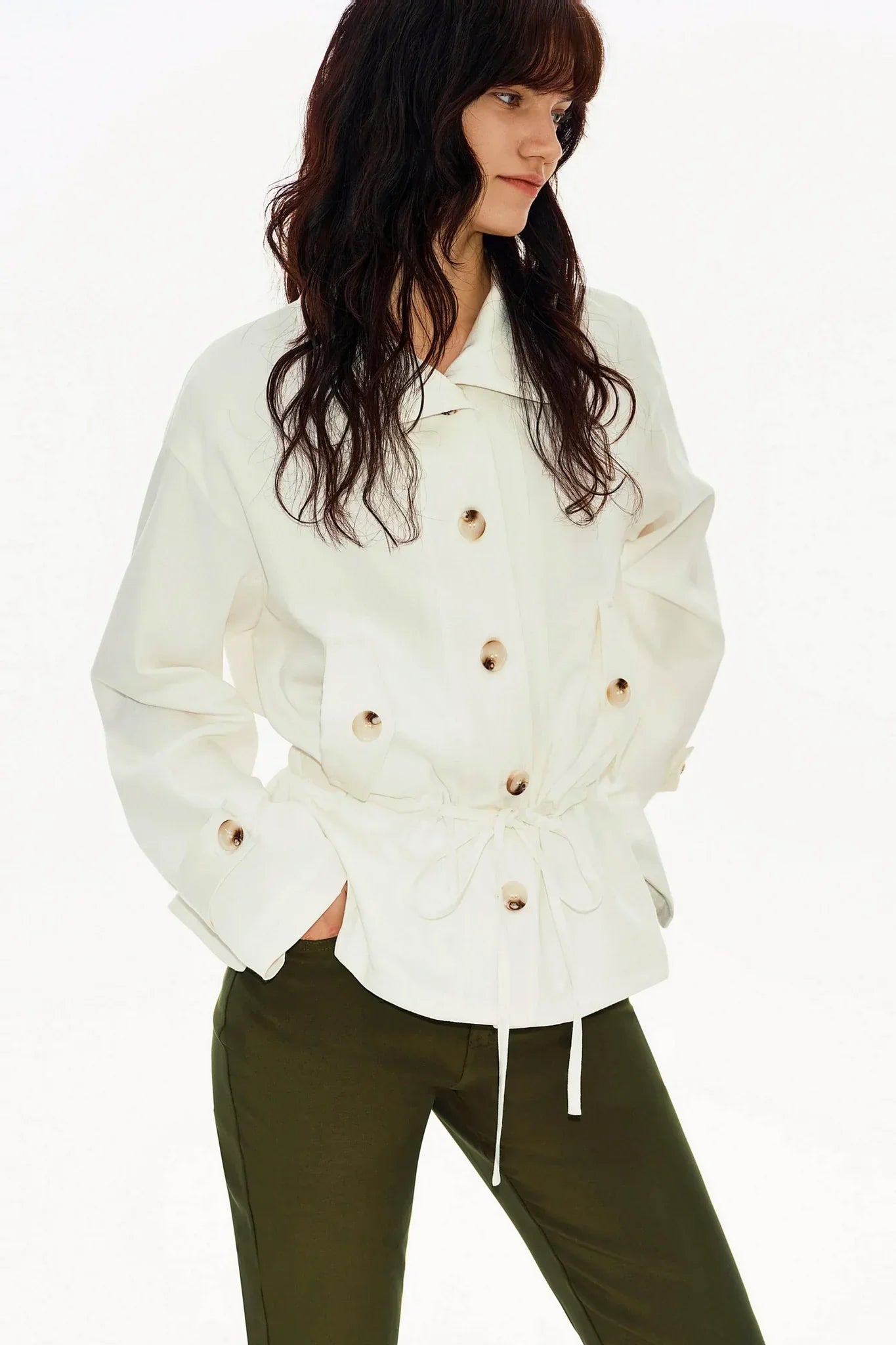 Acetate Blend Slimming Jacket