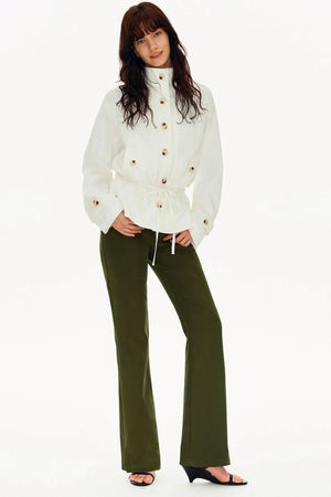 Acetate Blend Slimming Jacket