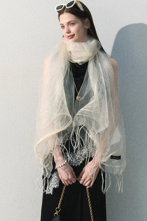 Acetate Lace Off-Shoulder Set-Up