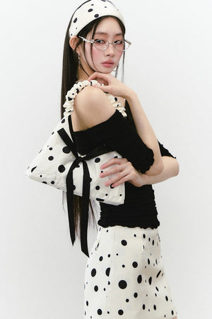 Acetate Off-Shoulder Top