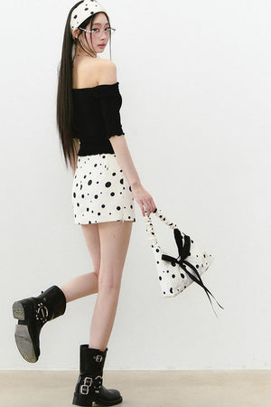 Acetate Off-Shoulder Top
