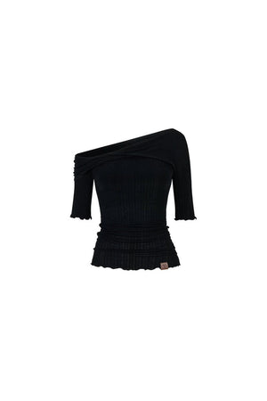 Acetate Off-Shoulder Top