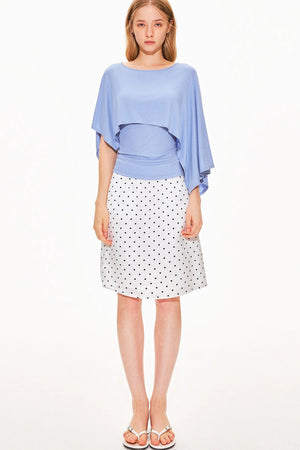 Acetate Satin Polka Dot Skirt