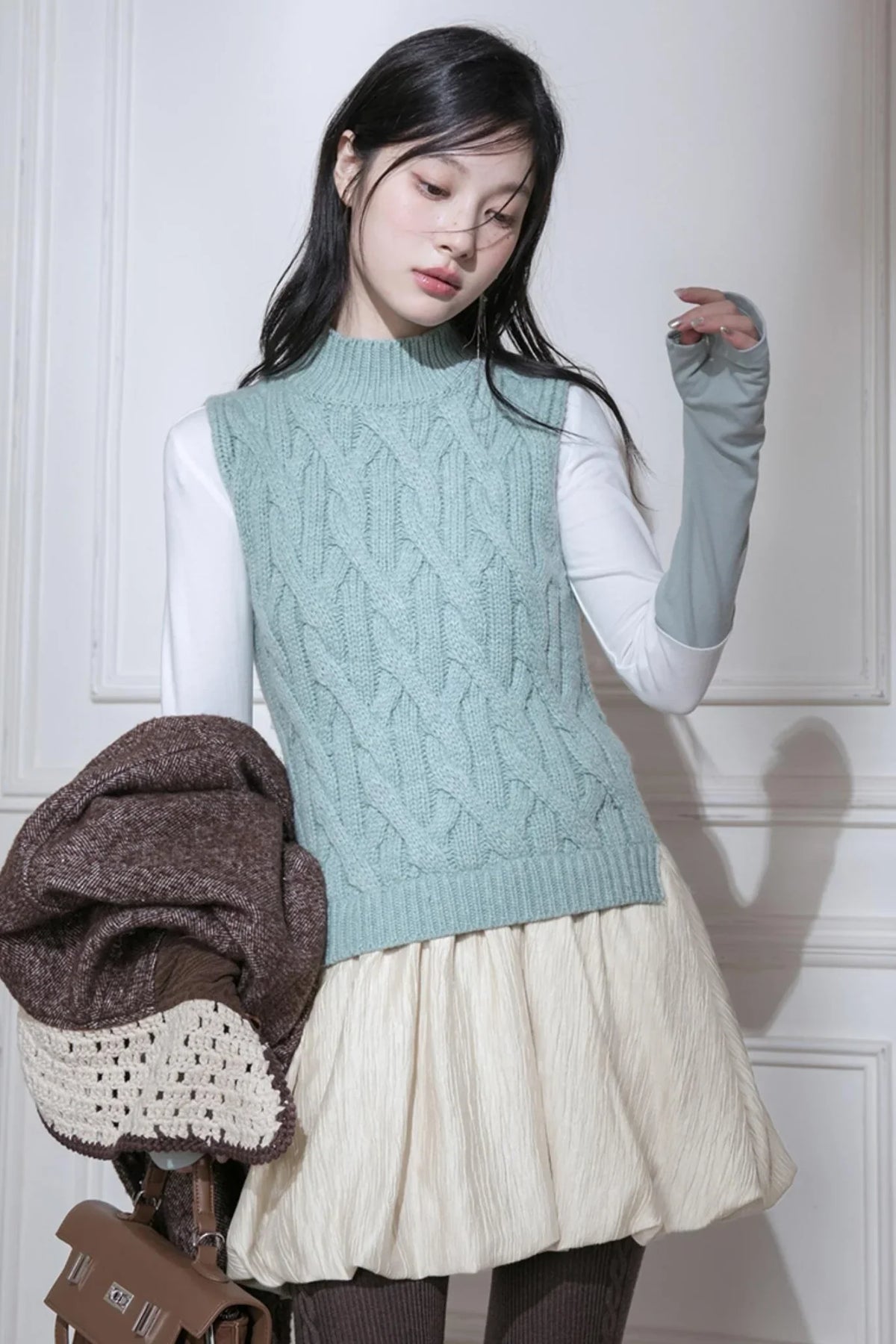 Afternoon Lake Wool Puff Dress