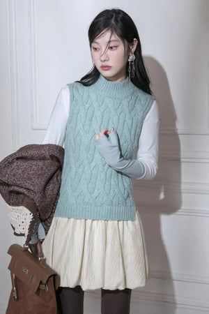 Afternoon Lake Wool Puff Dress