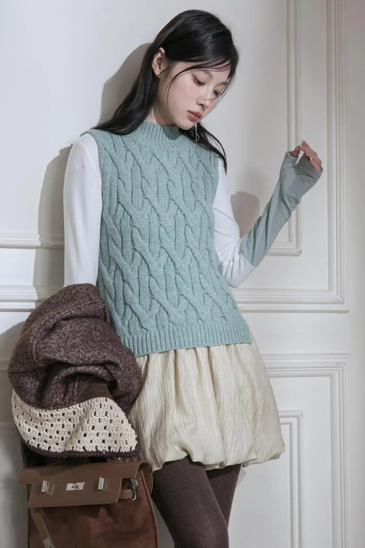 Afternoon Lake Wool Puff Dress