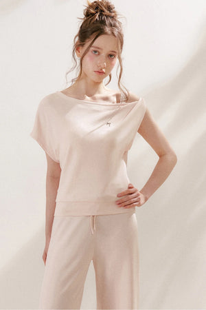 Air-Layer Asymmetric T-Shirt And Trousers Set-Up