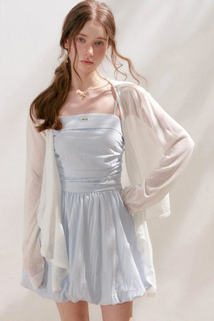 Airy Knit Tie-Up Cardigan