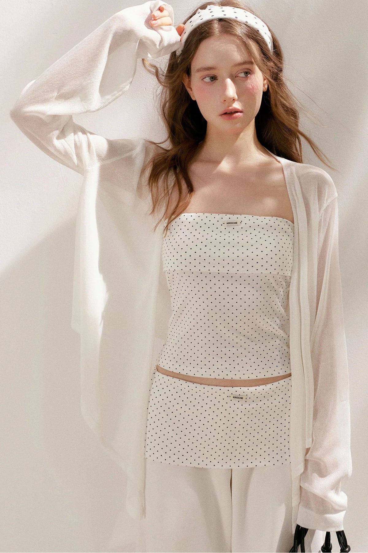 Airy Knit Tie-Up Cardigan