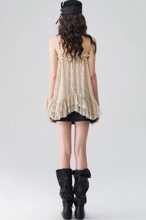 Airy Polka Dot Camisole Top