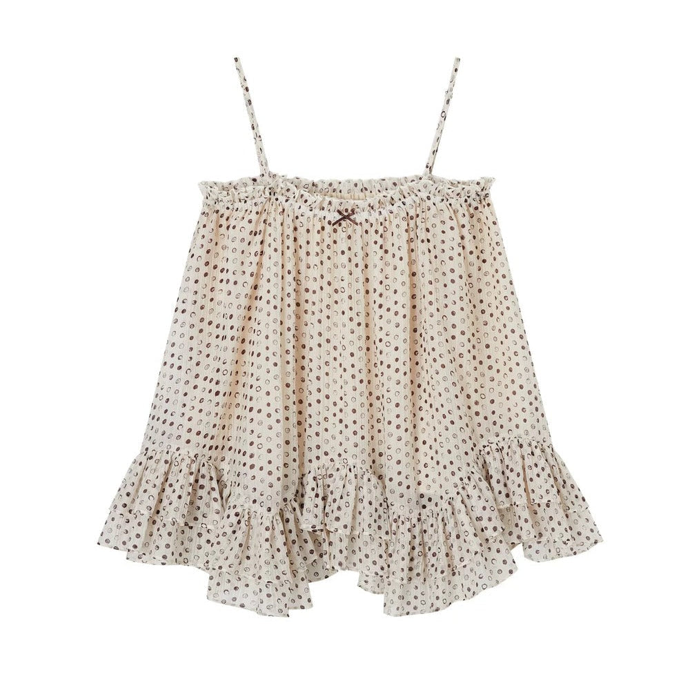 Airy Polka Dot Camisole Top