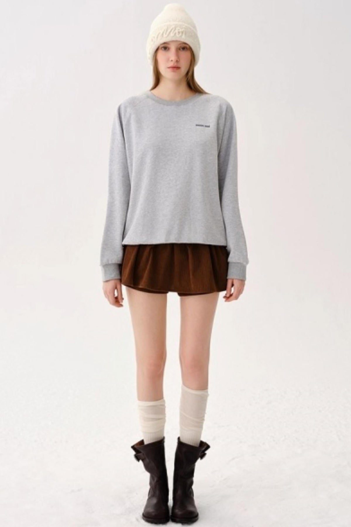 All-Cotton Flocking Sweatshirt