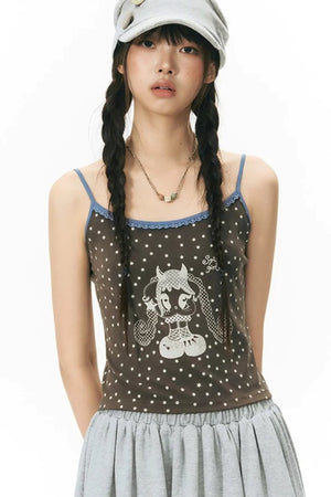 All-Over Print Color-Blocked Camisole