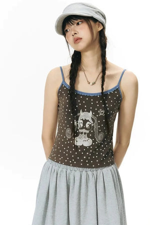 All-Over Print Color-Blocked Camisole