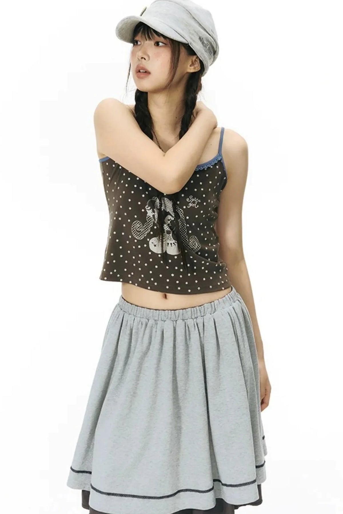 All-Over Print Color-Blocked Camisole