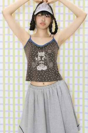 All-Over Print Color-Blocked Camisole