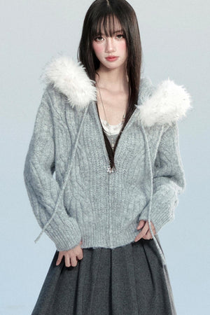Alpaca Fur Blend Coat