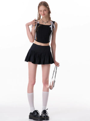 American High-End Short Lace Skirt