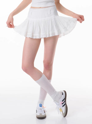 American High-End Short Lace Skirt
