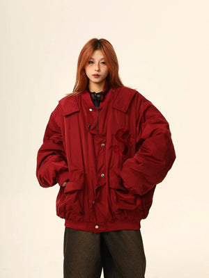 American Irregular quilted jacket