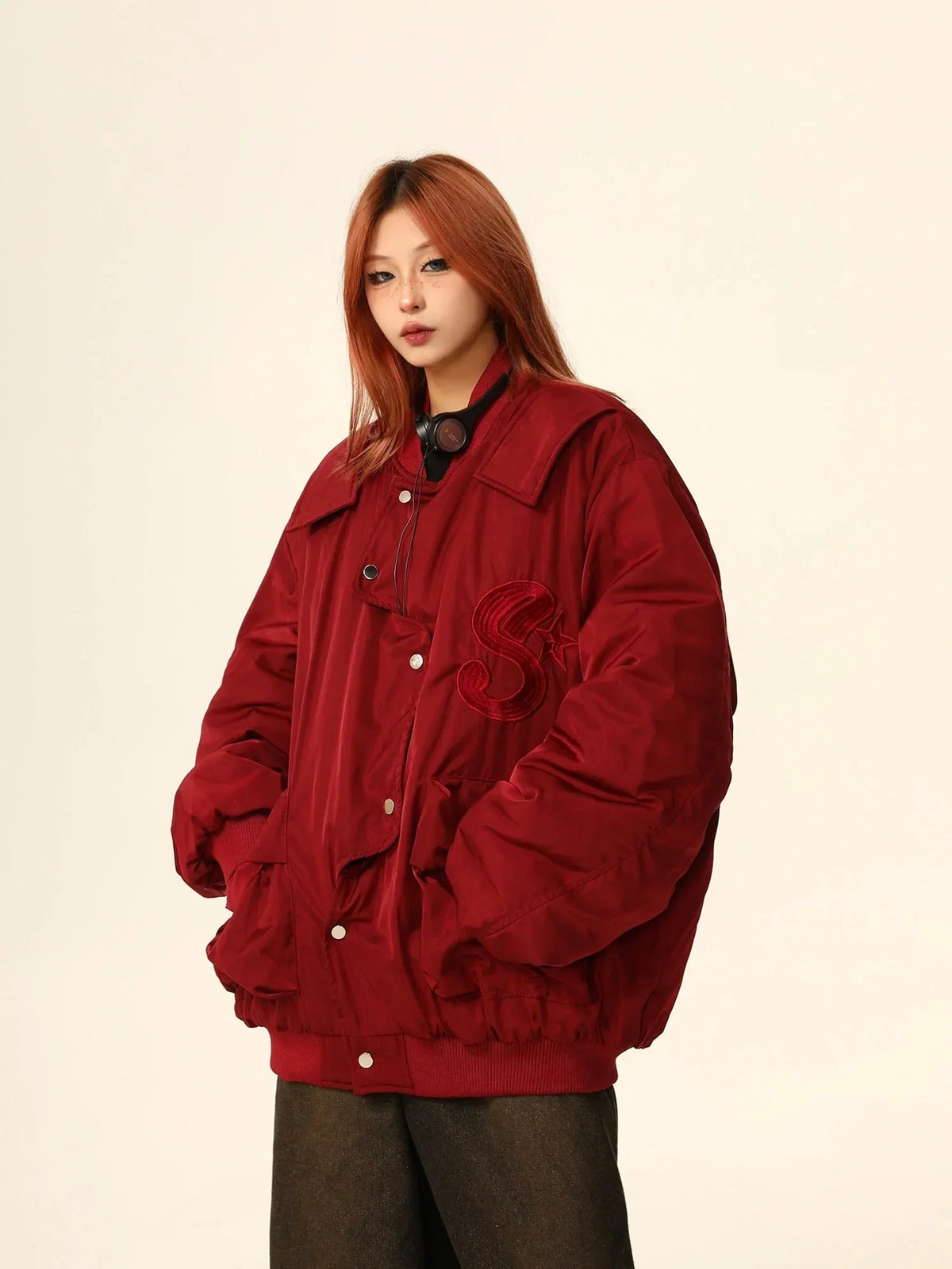 American Irregular quilted jacket
