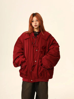American Irregular quilted jacket