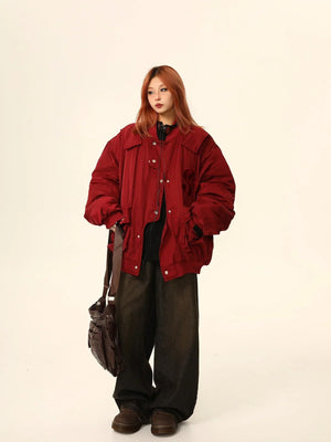 American Irregular quilted jacket