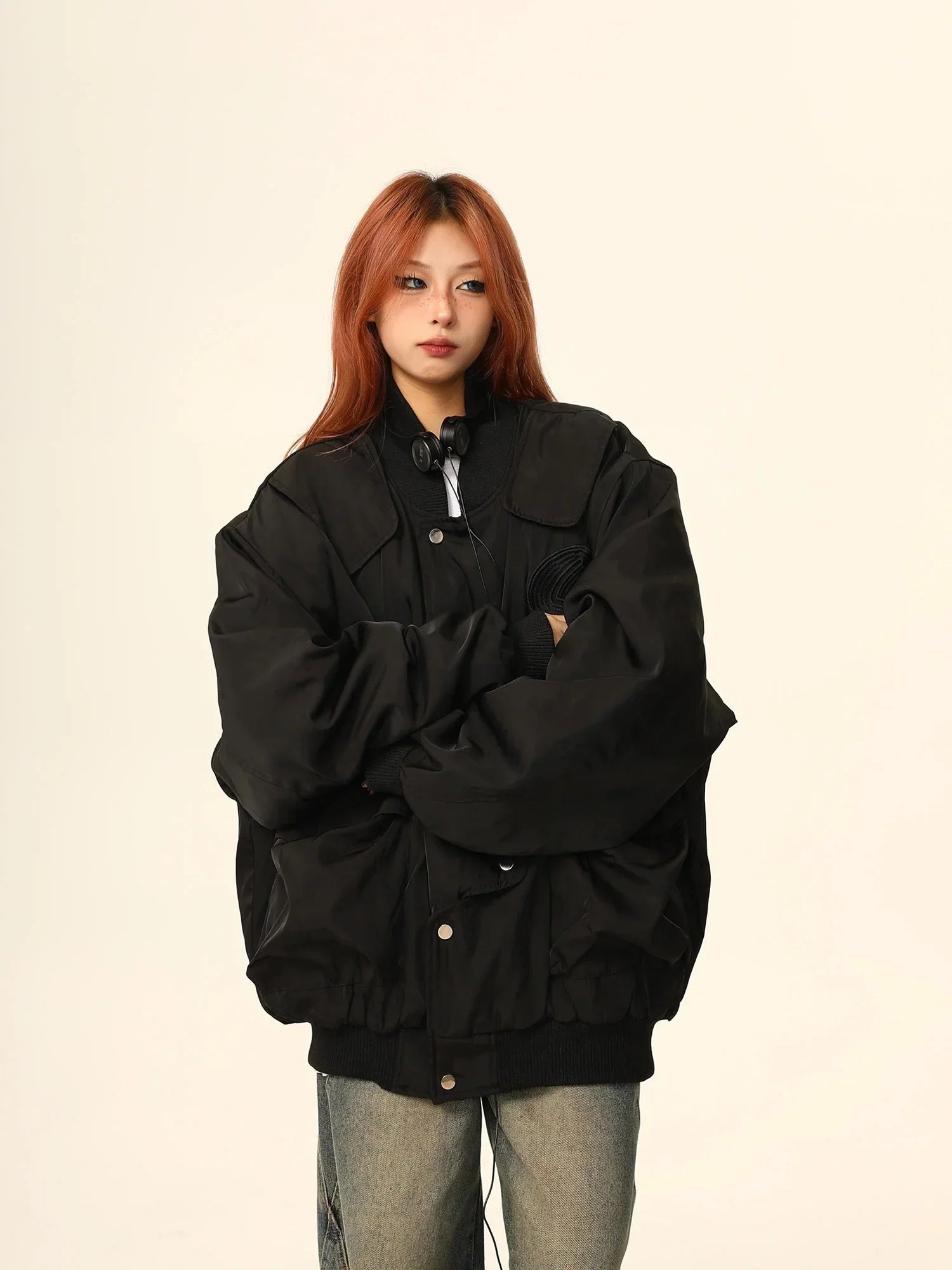 American Irregular quilted jacket