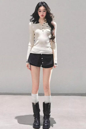 American Knit Polo Sweater