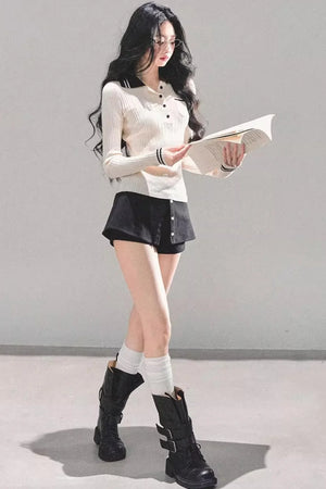 American Knit Polo Sweater