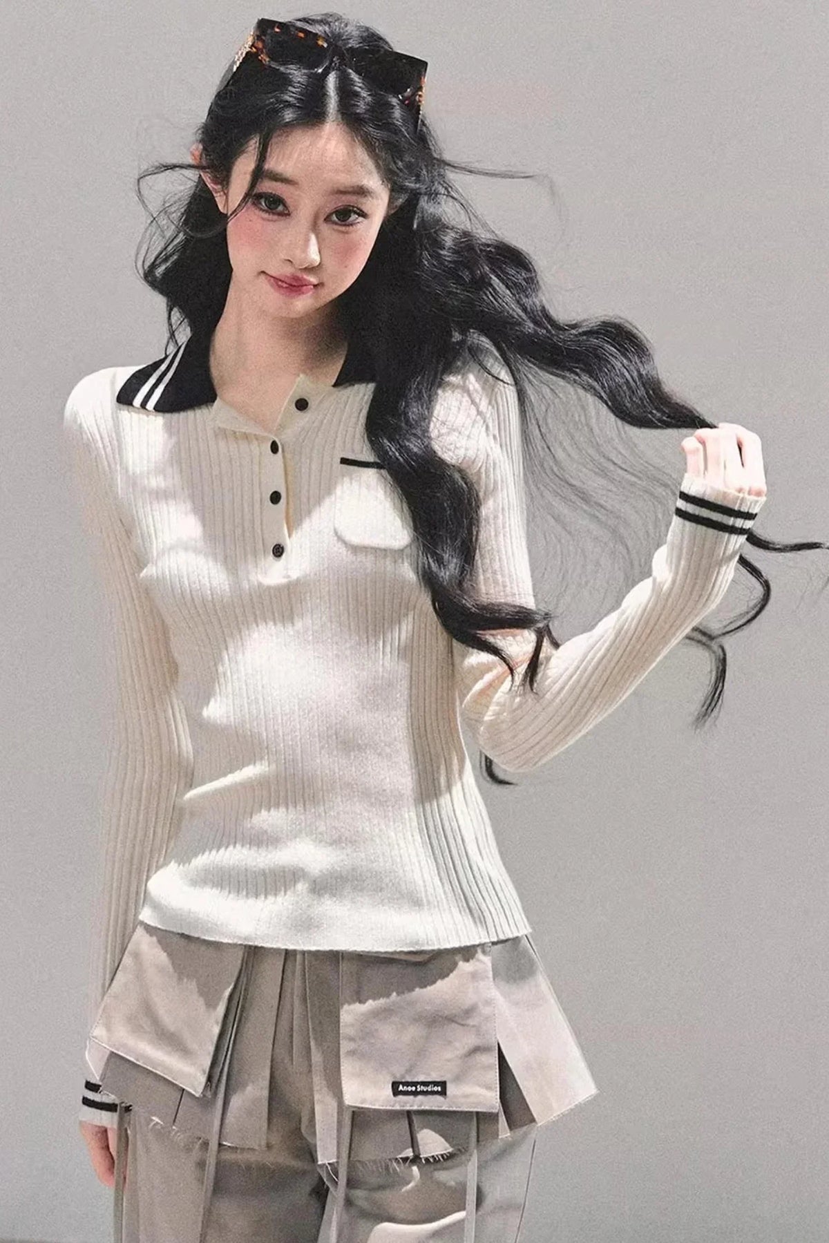 American Knit Polo Sweater