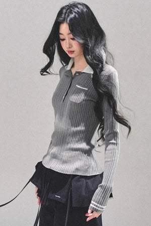 American Knit Polo Sweater