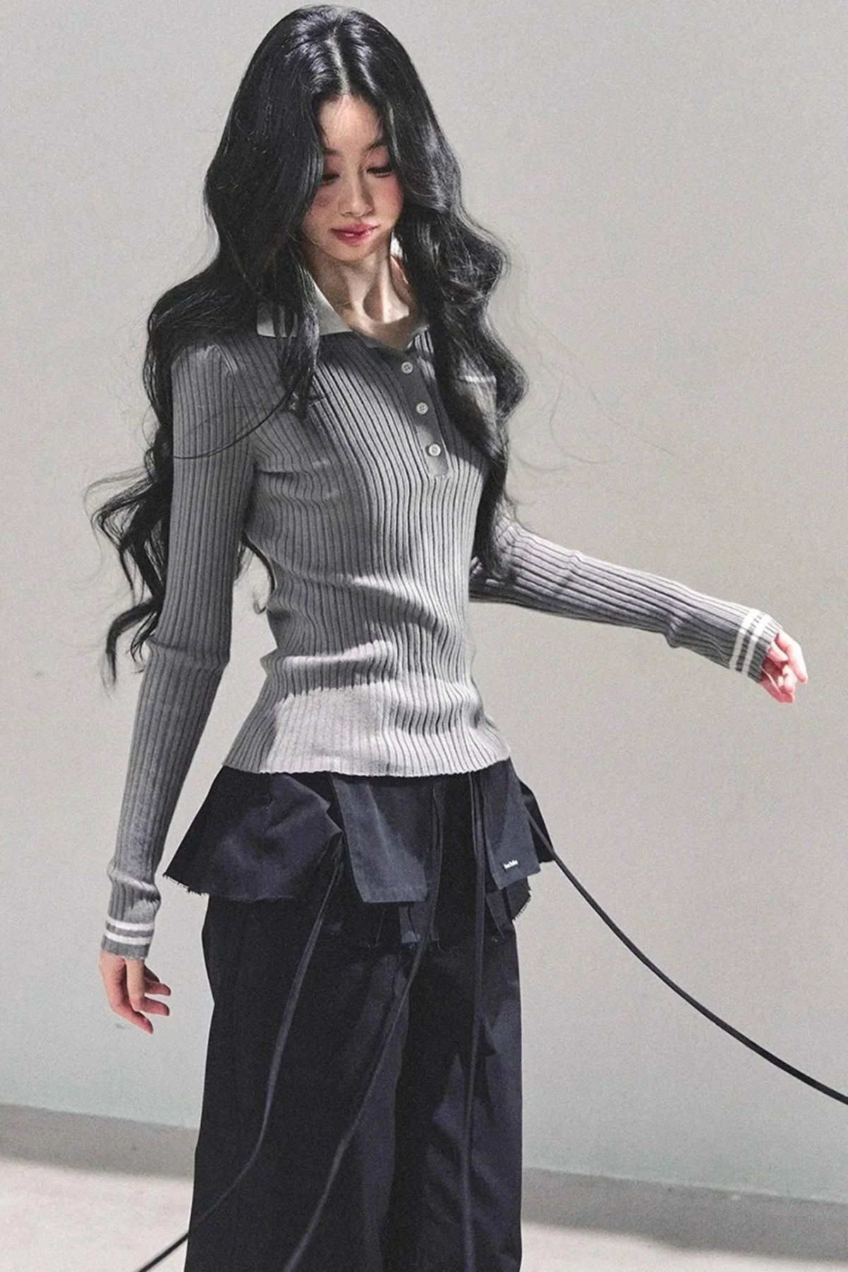 American Knit Polo Sweater