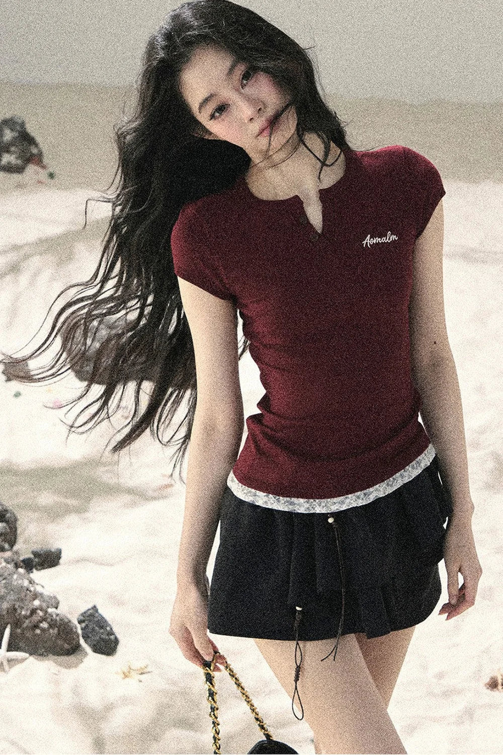 American Lace Commuter Top